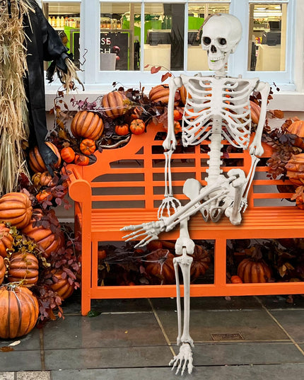 Giantex 5.4 FT Halloween Life Size Skeleton with Movable Joints