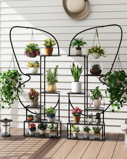 Giantex Lot de 2 supports à plantes à 6 niveaux pour l'intérieur