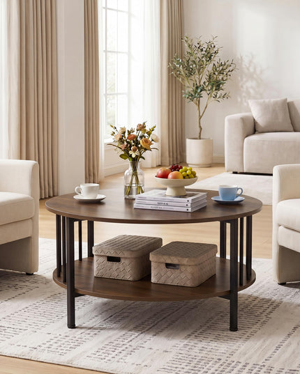 Giantex 32.5" Farmhouse Round Coffee Table