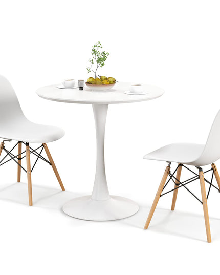 Giantex Dining Room Table Set for 2 or 4, Compact Kitchen Dining Table Set with 32" Round Table and DSW Chairs