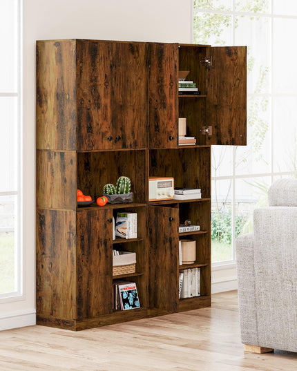 Giantex Pantry Organizers and Storage, 65.5" Tall Pantry Cabinet with Buffet Hutch, Microwave Countertop