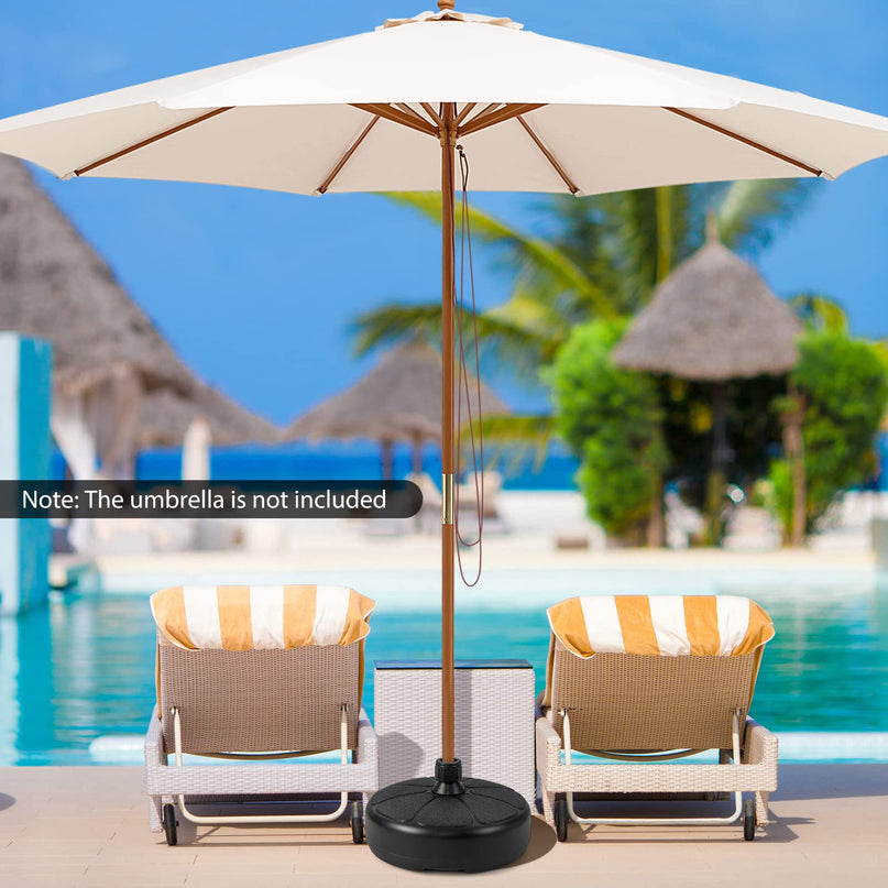 Giantex Fillable Umbrella Base, Water and Sand Filled Umbrella Stand, Fits 1.5" Patio Umbrella Pole