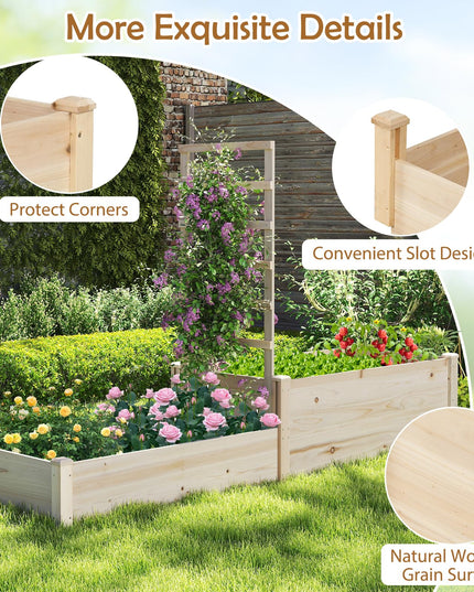 Giantex Wooden Raised Garden Bed