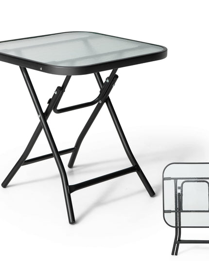 Giantex Folding Side Table, Square Small Patio Table