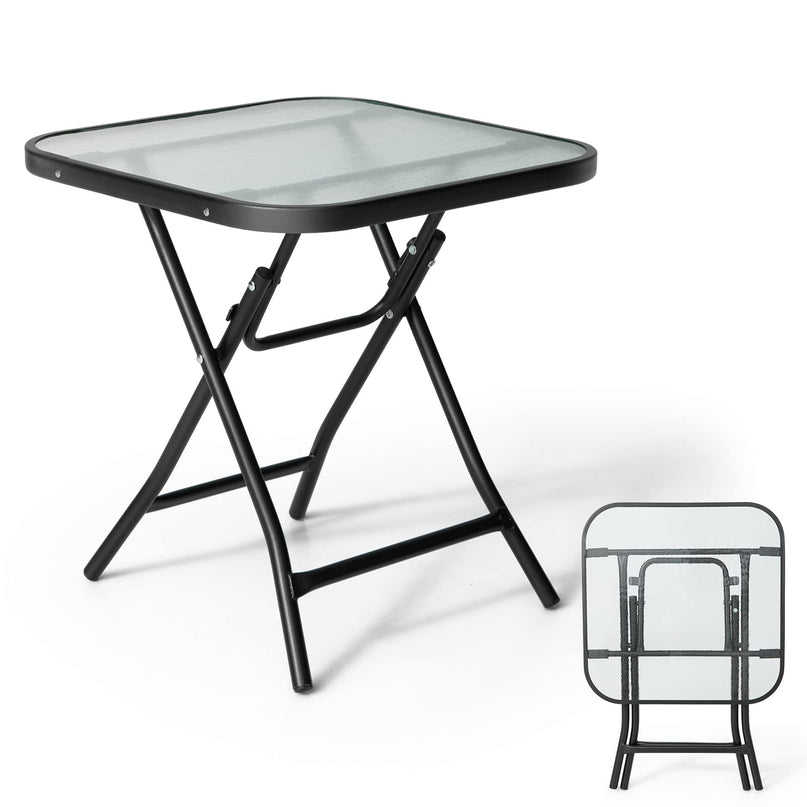 Giantex Folding Side Table, Square Small Patio Table