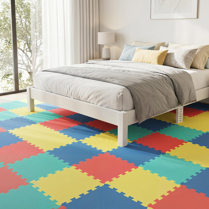 Giantex 0.4" Thick Non-Slip Interlocking Exercise Mat with Borders