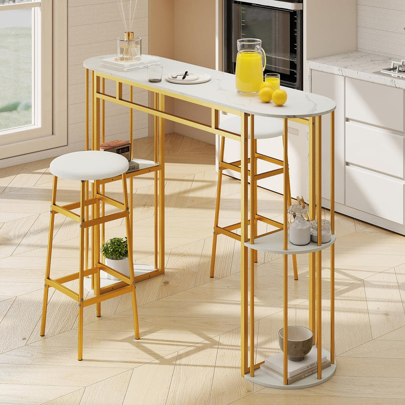 Table de bar Giantex 60 pouces pour 2 à 4 personnes pour la salle à manger