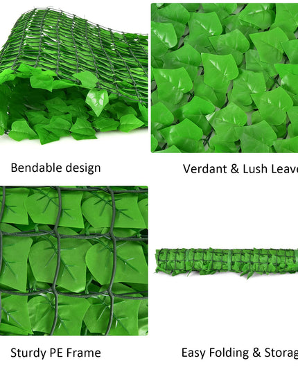 Giantex 118" x 39.4" Artificial Hedges Fence Faux Ivy Vine Greenery Wall