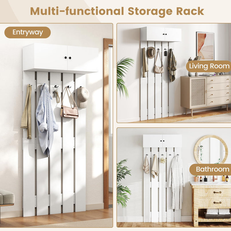 Giantex Wall Mounted Coat Rack for Hallway Bedroom Bathroom