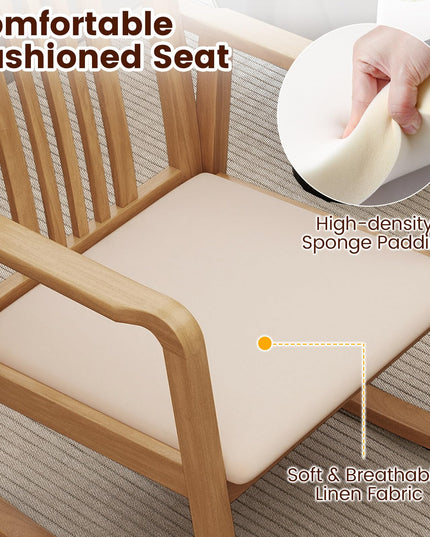 Giantex Rocking Chair with Cushioned Seat for Living Room