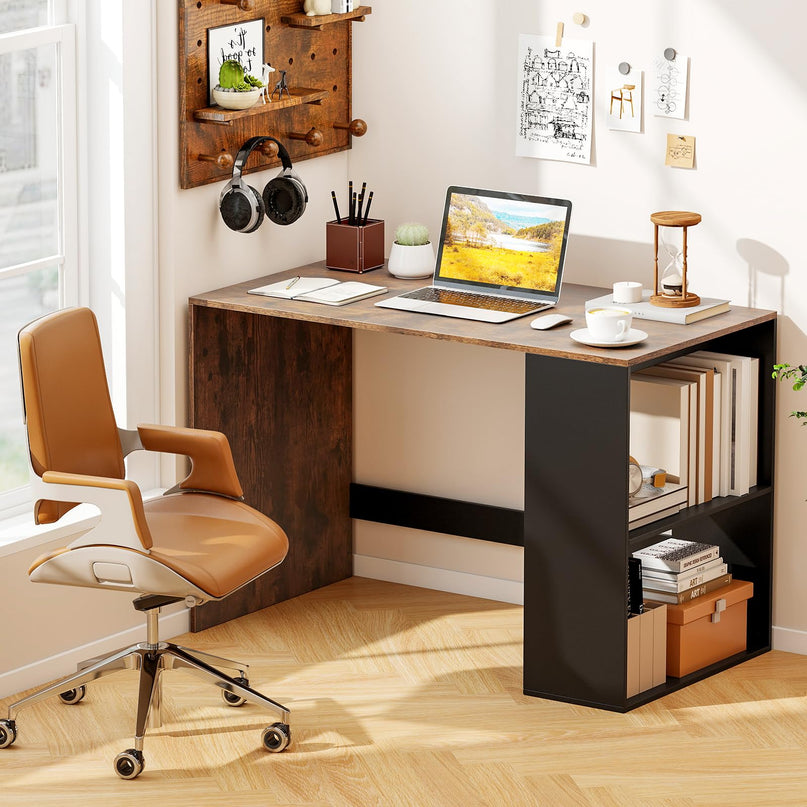 Giantex Petit Bureau avec Étagère pour Chambre à Coucher