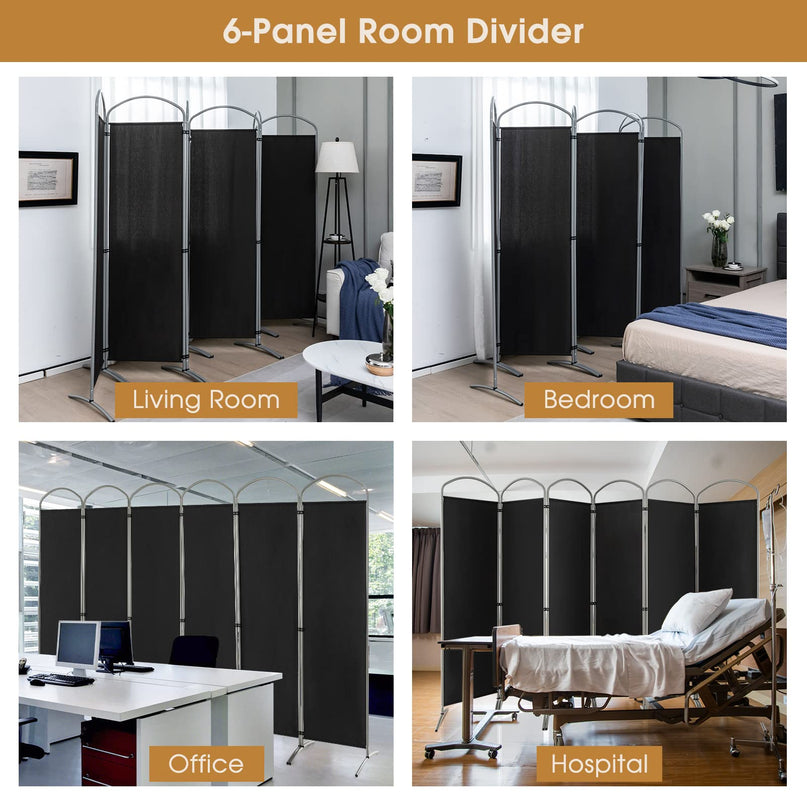 Giantex 6.2Ft Folding 6 Panel Room Divider for Home Office