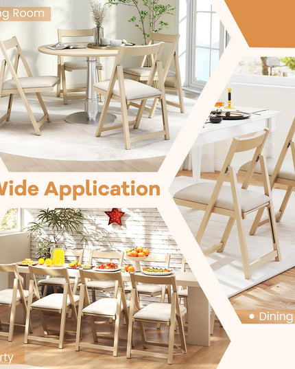 Giantex Folding Dining Chairs Set of 4