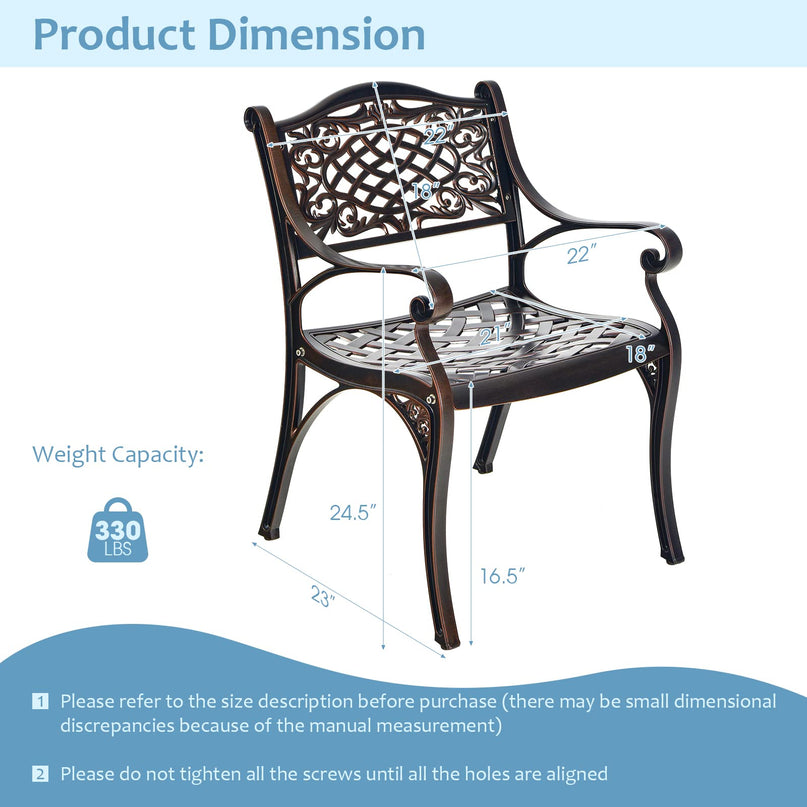 Giantex Patio Chairs, Outdoor Armchairs for Garden Deck Backyard Poolside