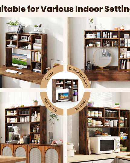 Giantex Desktop Bookshelf for Dorm College Office Home
