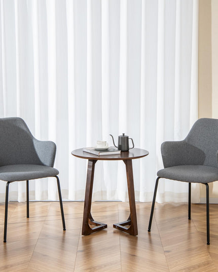 Giantex Dining Chairs Set, Upholstered Accent Chairs w/Curved Backrest