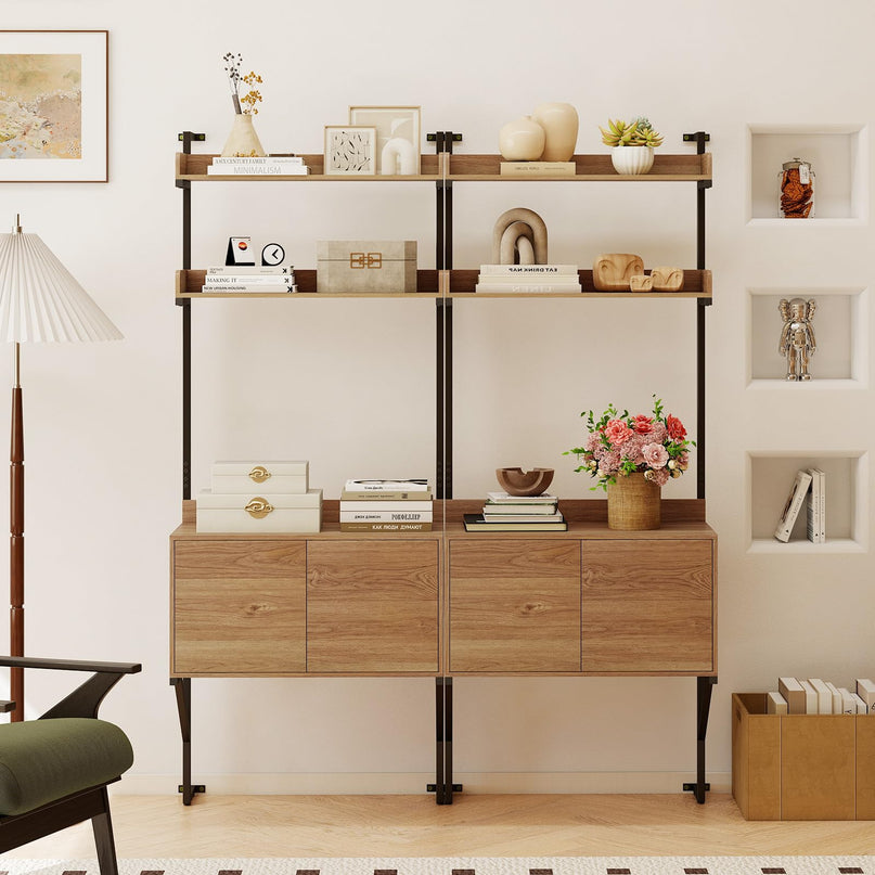 Giantex 71.5" Tall Bookshelf with Storage Cabinet(1/2)