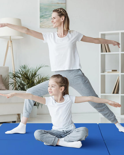 Giantex 6'x 2' Gymnastics Mat, 2" Thick Folding Tumbling Mat with Hook and Loop Fastener