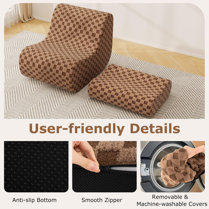 Giantex Bean Bag Chair with Ottoman for Living Room