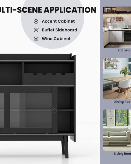 Giantex Buffet Sideboard, Modern Coffee Bar Storage Cabinet