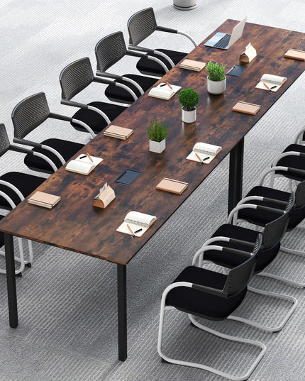 Giantex Modern 71" L x 35.5" W Large Meeting Table with Metal Frames for 8-10 People