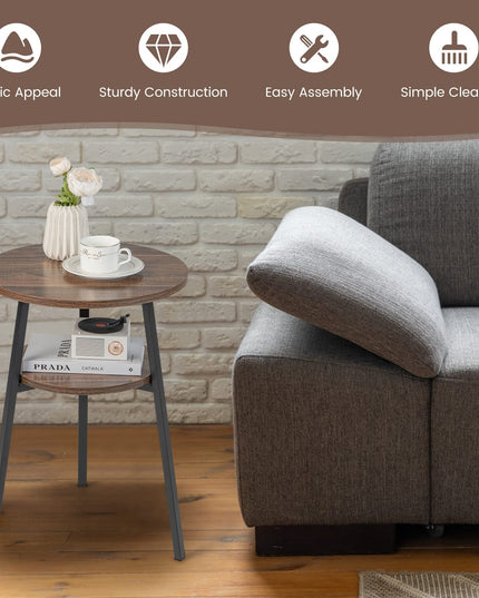 Giantex Round End Table Set