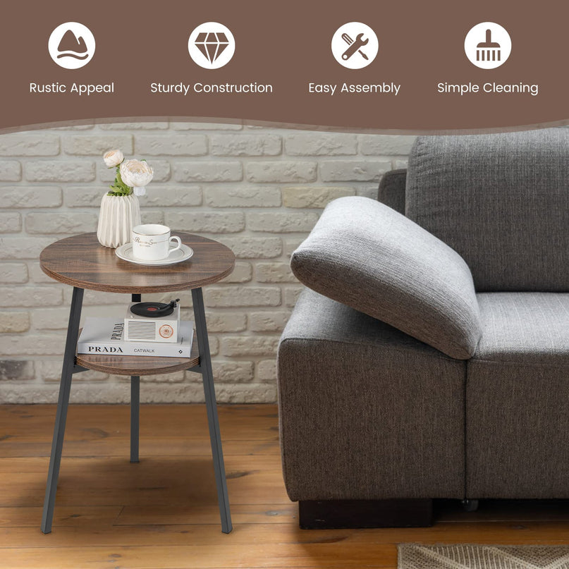 Giantex Round End Table Set