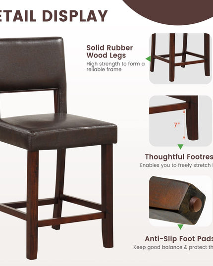 4-Piece Bar Chair Set - Giantex