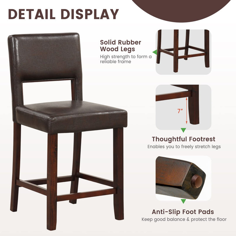 4-Piece Bar Chair Set - Giantex
