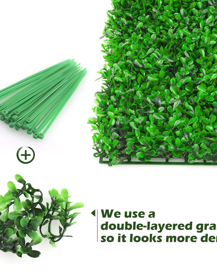 Giantex 12PCS 20x20inch Artificial Boxwood Panels Garden Privacy Fence Screen