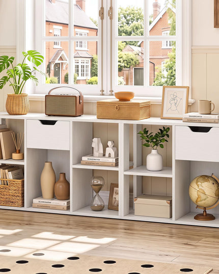 GIANTEX 3-Tier Cube Storage Shelf with 5 Open Cubbies & Drawer (1/2)