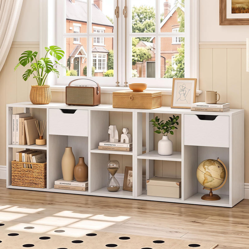 GIANTEX 3-Tier Cube Storage Shelf with 5 Open Cubbies & Drawer (1/2)