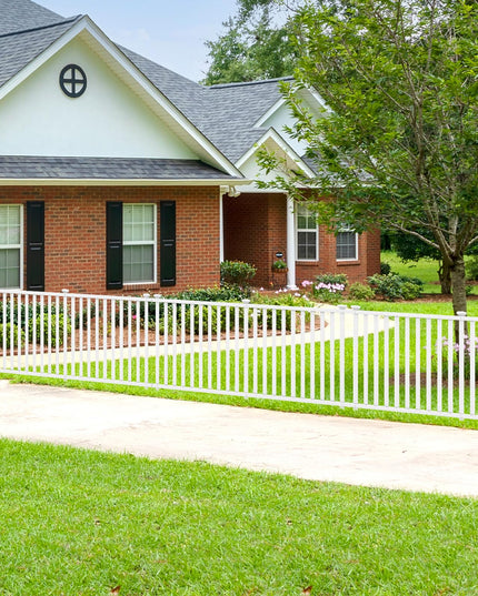Giantex White Picket Fence - 2 Panels, 80''W x 37.5''H Decorative Outdoor Garden Fence
