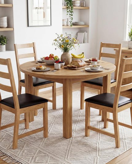 Giantex Farmhouse Kitchen Chairs w/Hollowed Backrest