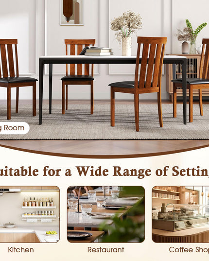 Giantex Wooden Dining Chairs Set of 2/4