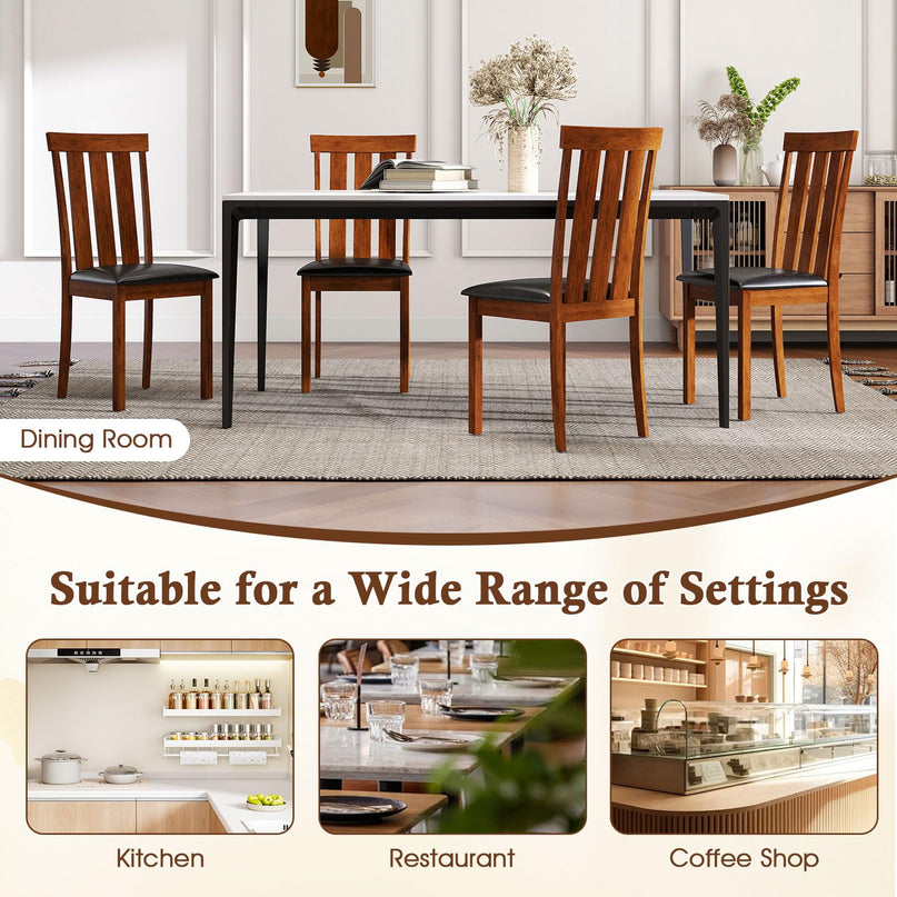 Giantex Wooden Dining Chairs Set of 2/4