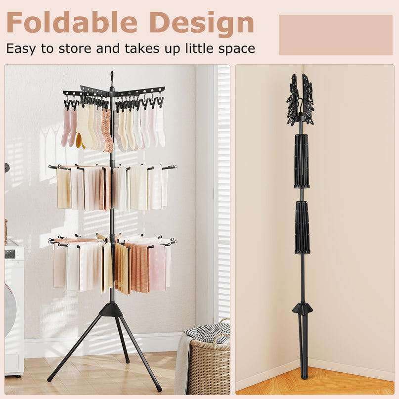 Giantex Tripod Clothes Drying Rack for Laundry Room