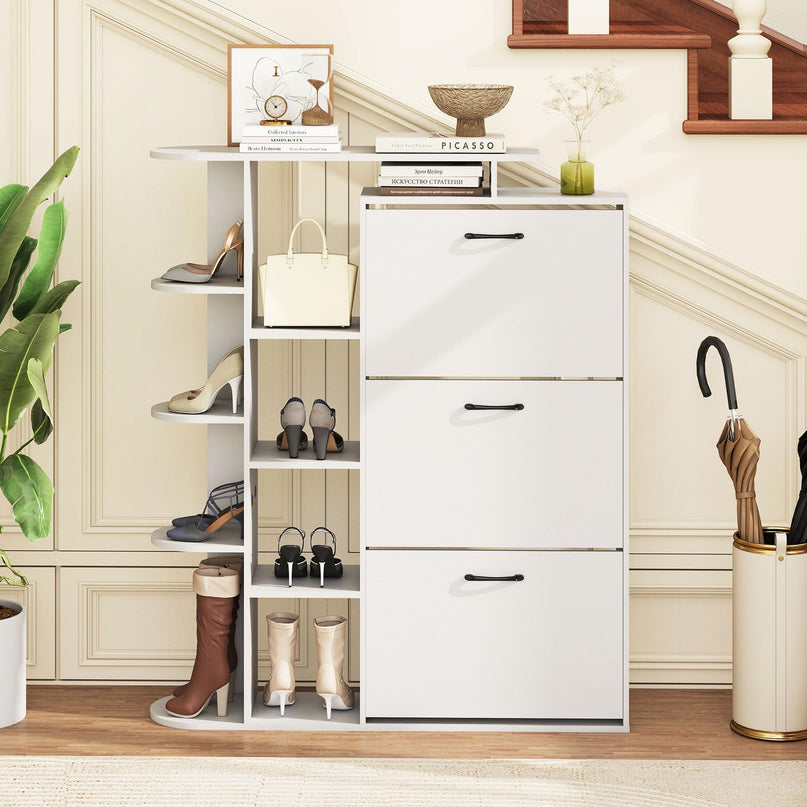 Meuble à chaussures Giantex avec 3 tiroirs basculants pour entrée