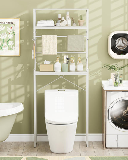 Giantex Étagère de Rangement 3 Niveaux au-dessus des Toilettes 162 cm de Haut Autoportante Gain de Place