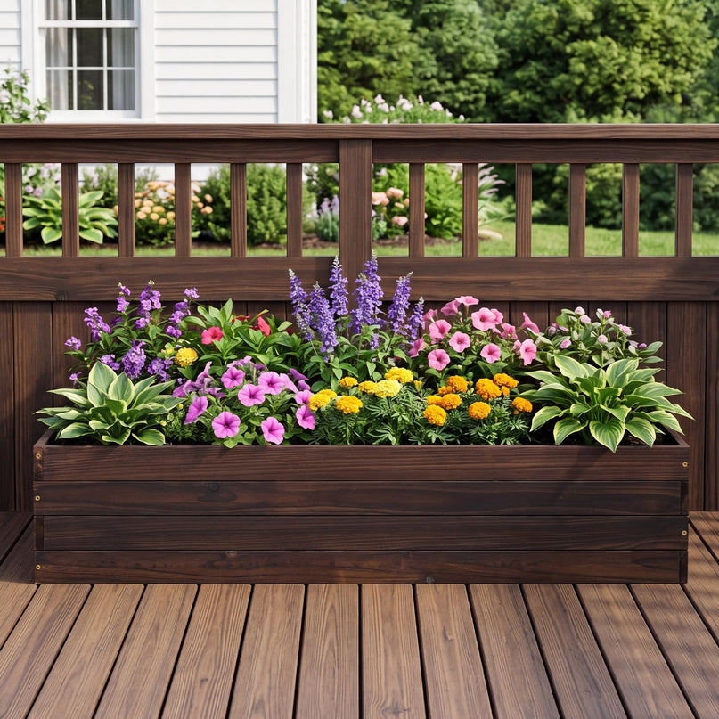 Giantex 45" x 23" Wooden Raised Garden Bed for Patio Yard Garden & Balcony