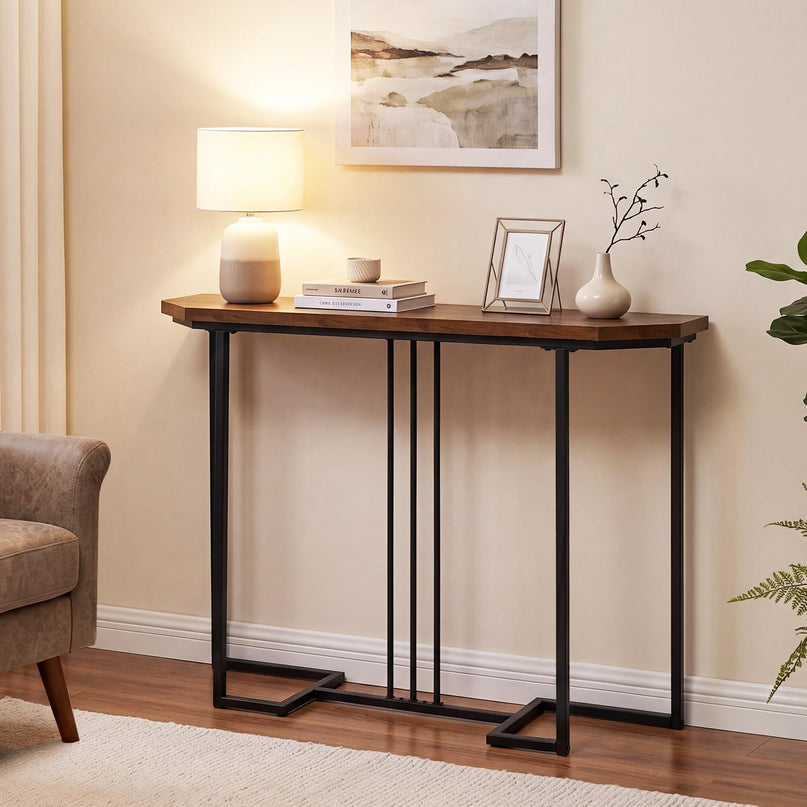 GIANTEX Modern Gold Console Table 44" Narrow Entryway Table