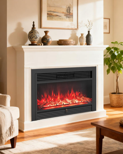 Insert de cheminée électrique Giantex 36" avec télécommande, 2 modes de chauffage et minuterie de 8h