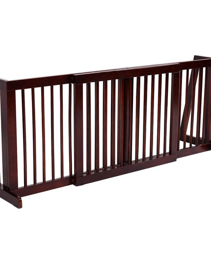 Adjustable Freestanding Pet Gate Step Over Fence - Giantex