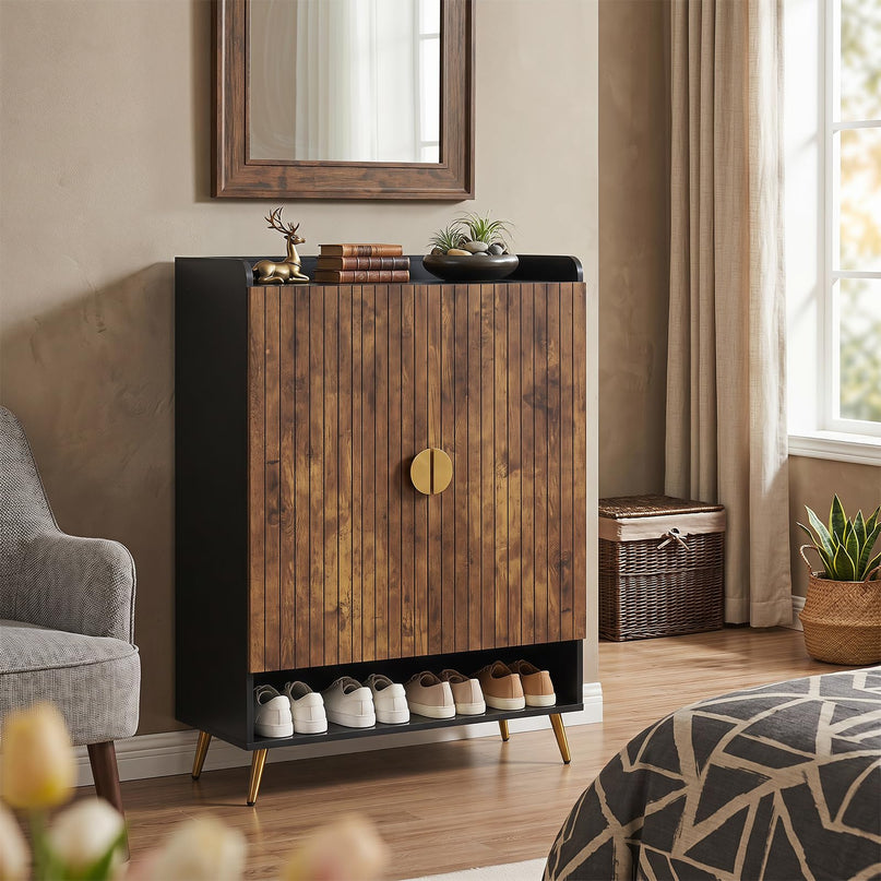 Giantex 7-Tier Wooden Shoe Storage Cabinet w/Door