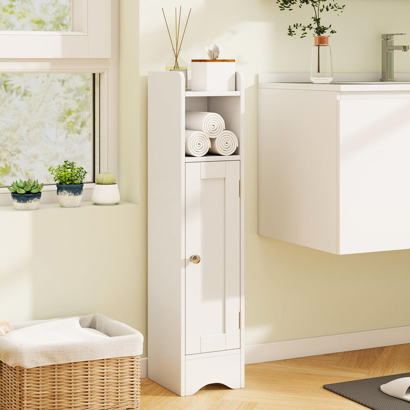Giantex Small Bathroom Storage Cabinet with Door & Adjustable Shelves