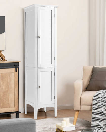 Storage Cabinet Bathroom High Cabinet with 5 Tier Shelves