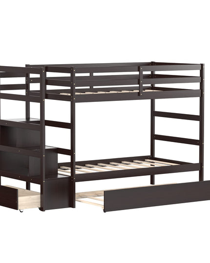 Giantex Twin-Over-Twin Bunk Bed with Trundle