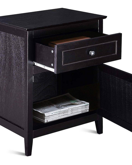 Wooden End Table W/Shelf - Giantex