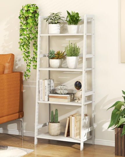 Giantex 4-Tier Bamboo Plant Stand Flower Pots Holder Display Shelf, 47.5"