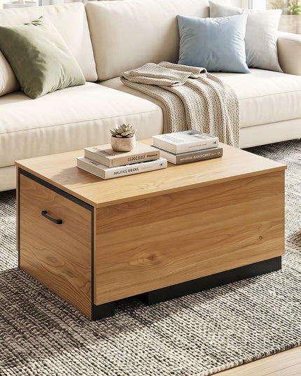Giantex Modern Rectangle Extendable Coffee Table with Concealed Storage Compartment